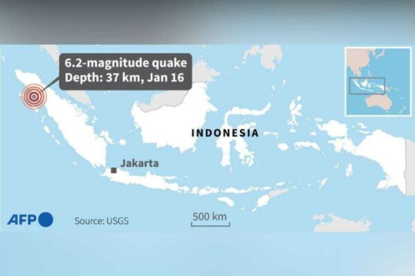 6.2-magnitude quake hits off Indonesia