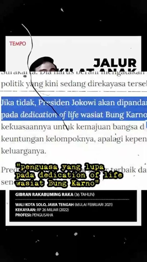 Politik dinasti yang dilancarkan Jokowi dimulai dari putusan MK yang meloloskan