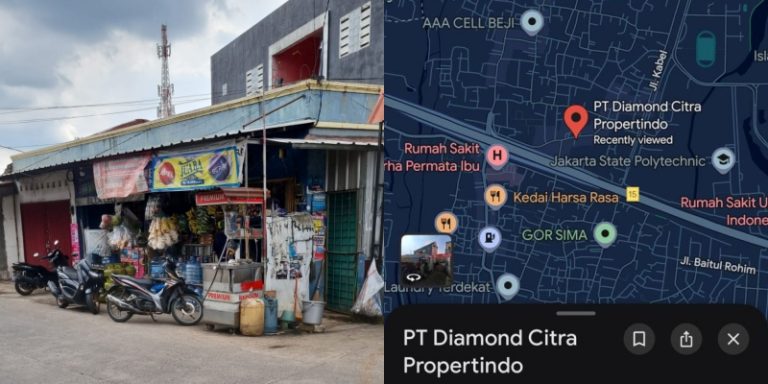 Penampakan Kantor Diamond Citra Propertindo Cuma Warung Sembako