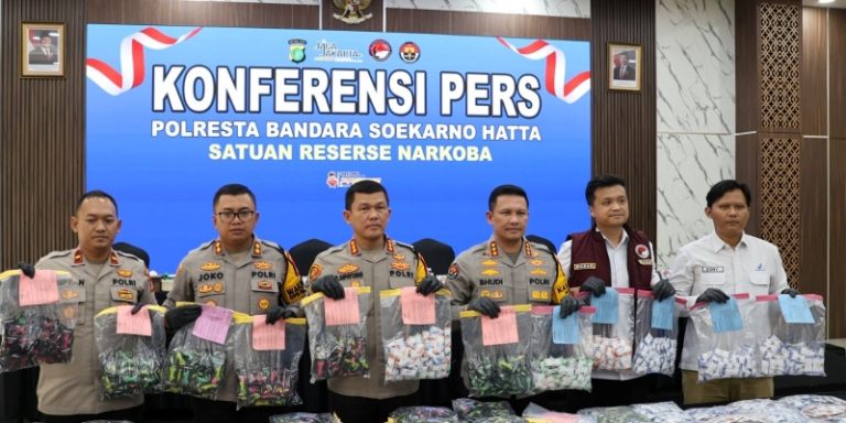 Polresta Bandara Soetta Bongkar Peredaran Vape Berisi Obat Keras Senilai Rp42,5 Miliar