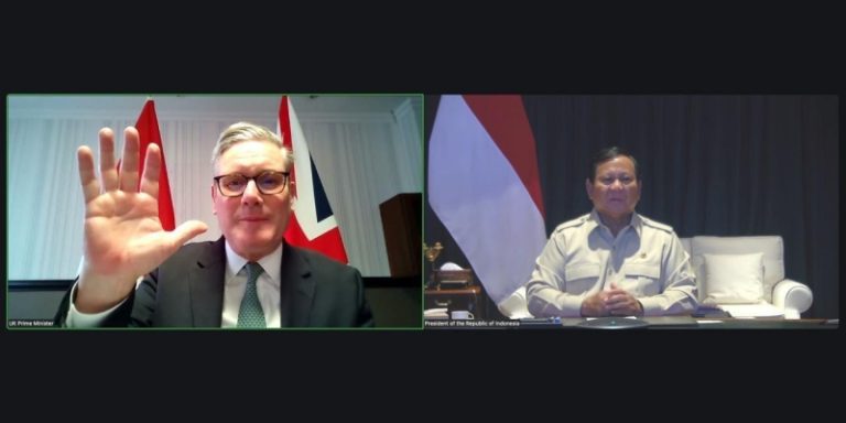 Prabowo dan PM Inggris Bertemu Virtual Bahas Sektor Maritim Hingga Gaza