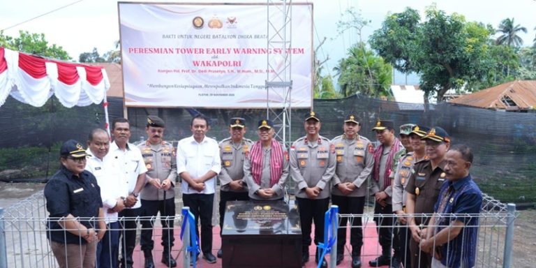 EWS Gunung Lewotobi Laki-laki Diresmikan Wakapolri