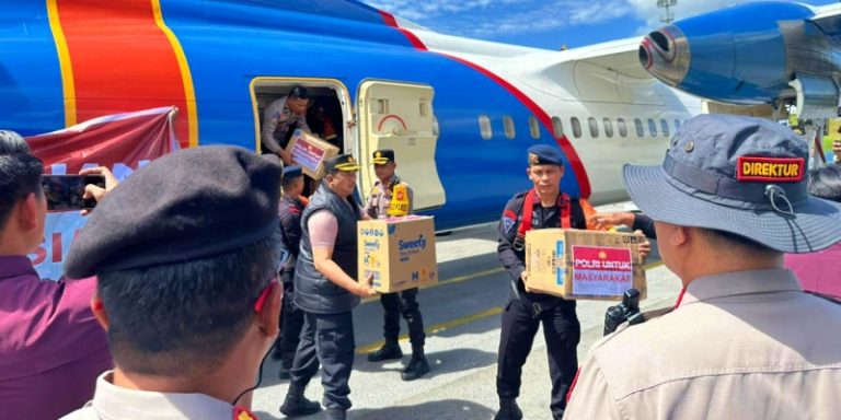 Polda Sumut Distribusikan Bantuan Logistik Mabes Polri