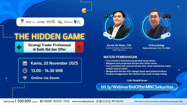 Daftar Webinar Gratis MNC Sekuritas The Hidden Game, Strategi Trader Profesional di Balik Bid dan Offer : Okezone Economy
