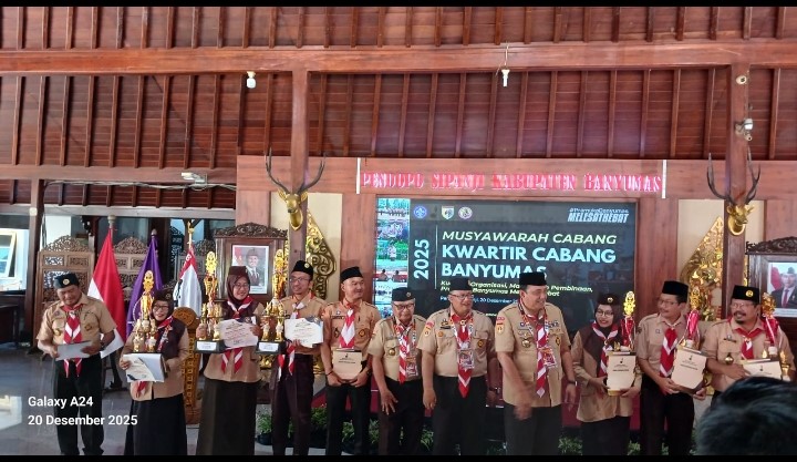 Gugus Depan Kwarran Sokaraja Terima Penghargaan Gudep Mantap Tahun 2025