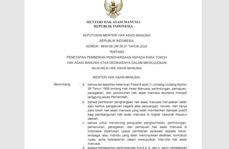 Enam Tokoh Digelari Pejuang HAM, Negara Akui Jasa Jimly Cs