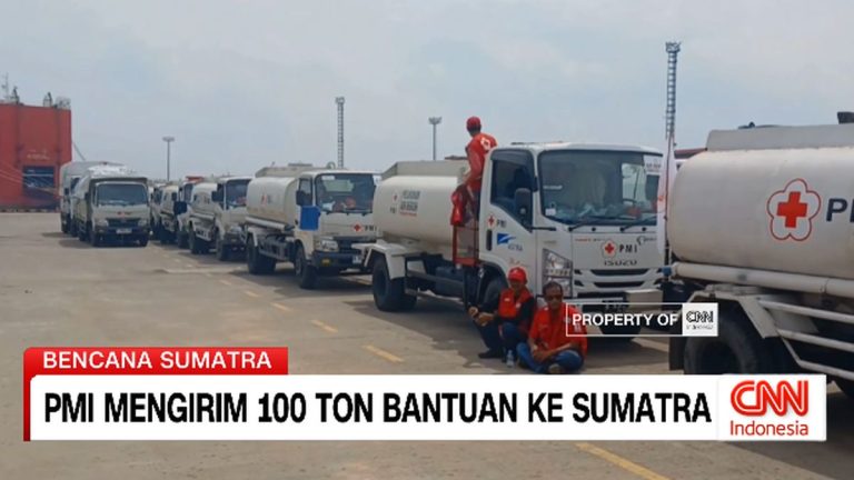 PMI Mengirim 100 Ton Bantuan Ke Sumatra
