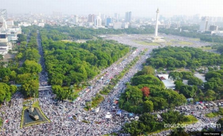 Rekayasa Lalu Lintas Reuni 212 di Monas: 10 Ruas Jalan Dialihkan Mulai Sore Ini : Okezone News