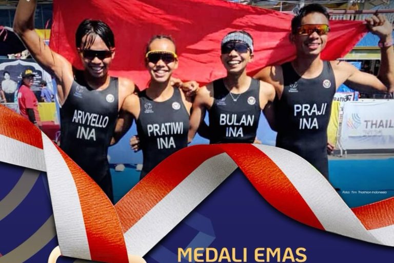 Triathlon Beregu Campuran Tambah 1 Medali Emas Indonesia di SEA Games 2025 : Okezone Sports