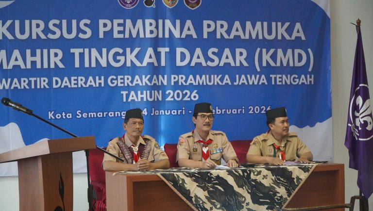 KMD Kwarda Jawa Tengah 2026 Resmi Dibuka, Tekankan Fondasi Pembinaan dan Kualitas Kepramukaan