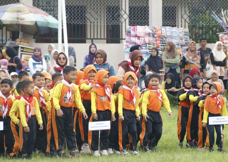 400 Siswa TK Ikuti Kegiatan Gelar Pramuka Pra Siaga Kwarran Kaligondang