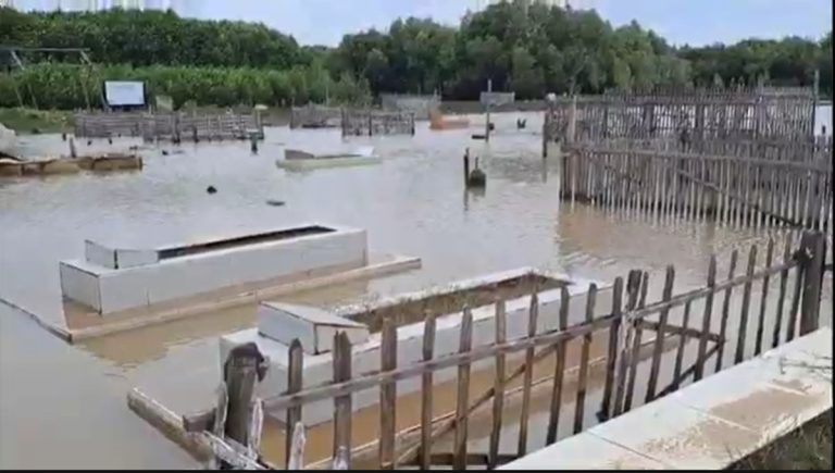 Banjir Rob Kepung Muaragembong, Permukiman hingga Makam Terendam : Okezone News