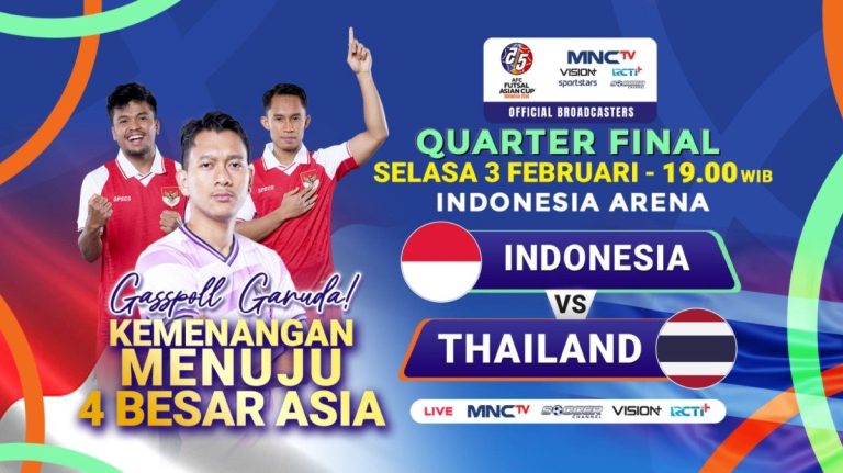 Live MNCTV Malam Ini! Jadwal Siaran Langsung Timnas Futsal Indonesia vs Vietnam di Perempatfinal Piala Asia Futsal 2026 : Okezone Bola