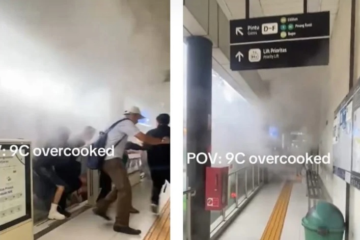 Viral Transjakarta Keluarkan Asap Tebal di Pancoran hingga Buat Panik Penumpang, Begini Kronologinya! : Okezone News